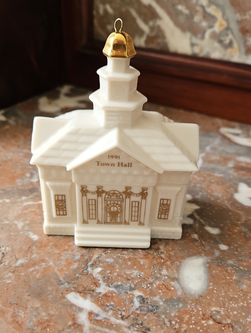 1991 Lenox Townhall Christmas Village Ornament